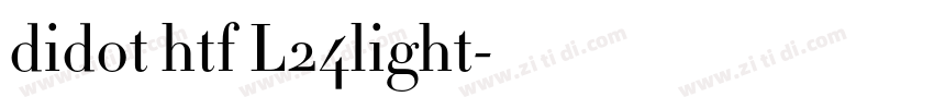 didot htf L24light字体转换